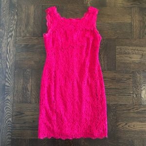 Adrianna Papell Pink Lace Dress